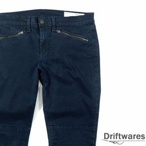 RAG & BONE Womens 29 x 29 RIDLEY MOTO Skinny Jeans in Wax Black W1561O026